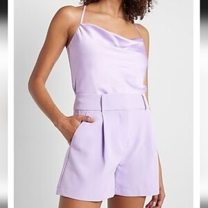 Super high waisted Tailored pleated shorts